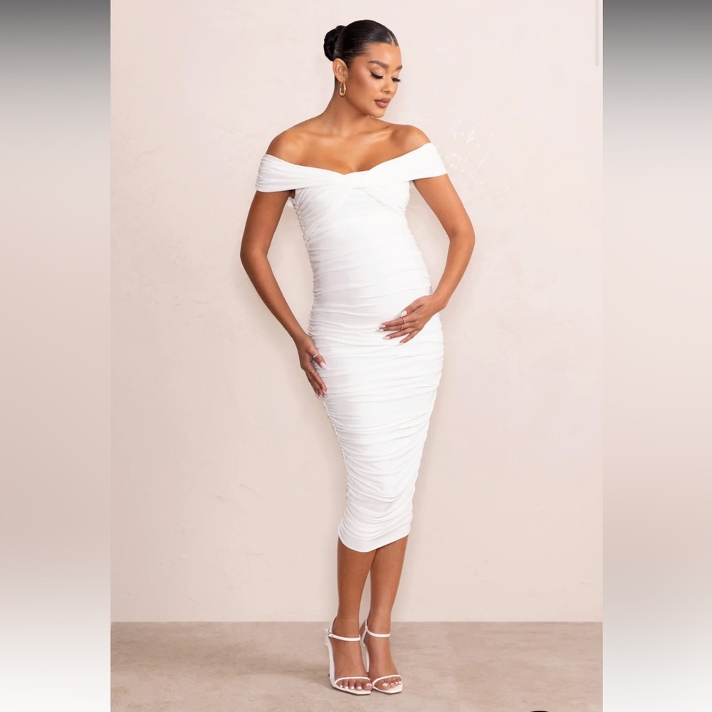 Club L London white maternity dress size 6